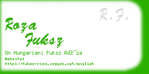 roza fuksz business card